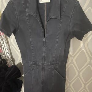 Stylish Black Denim Dress